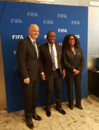 FIFA boss Infantino with Kwesi Nyantakyi