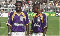 Former Hearts of Oak midfielder, Emmanuel Osei Kuffuor(L) and Dan Quaye(R)