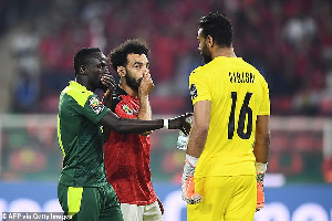 Sadio Mane, Mohammed Salah And Mohammed Abou Gabal 