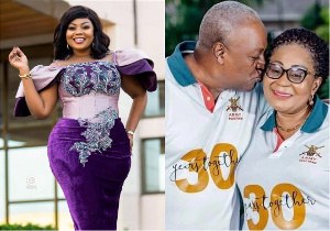 Empress Gifty thanks John and Lordina Mahama