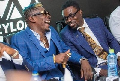 Musician Shatta Wale and Nana Appiah Mensah