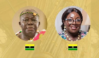 Otumfuo Osei Tutu II and Lady Julia on coronation flyer