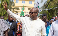 Former President John Mahama during one of his campaign tour