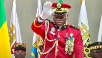 Gen Brice Nguema was sworn in as interim president in September