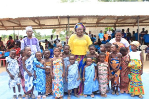 Rev. Dr. Love Konadu With Some Of The Kindergarten Children 