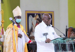 President Nana Akufo-Addo at the St. Cyprian