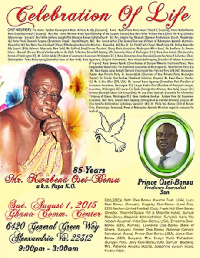 Late Mr Kwabena Osei Bonsu