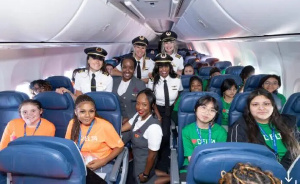 Delta's annual Women Inspiring the Next Generation (WING) Flight celebrated Girls in Aviation Day