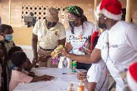 The donation exercise which took place at the La-Nkwatanang cluster of schools