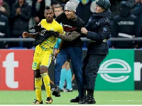 The fan got his moment with Twumasi after jogging unto the pitch before he was escorted off