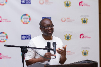 Ken Ofori-Atta, Minister of Finance speaking at the event