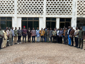 George Mireku Duker with members of the council