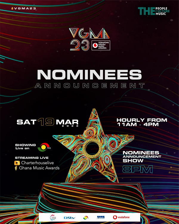 The nominees announcement, slated for Saturday, 19th March 2022