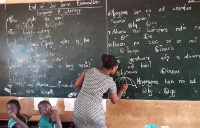 Teachers have resorted to writing exam questions on blackboards since there are no funds to print