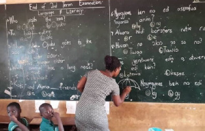 Teachers have resorted to writing exam questions on blackboards since there are no funds to print