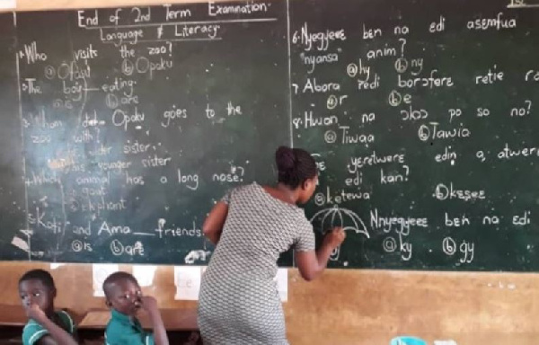 Teachers have resorted to writing exam questions on blackboards since there are no funds to print