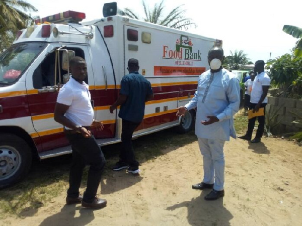 A mobile food van will be used to distribute food on a daily basis