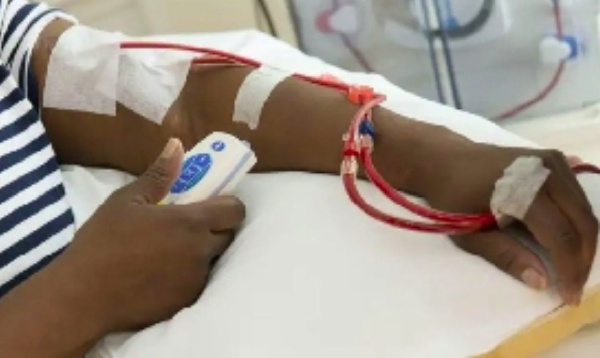 A renal patient on dialysis