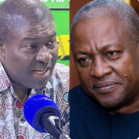 Nana Akomea (left), John Dramani Mahama (right)