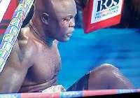 Bukom Banku down on the canvas