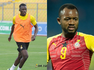 L-R Felix Afena-Gyan, Jordan Ayew