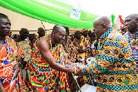 Nana Mprah Besemuna III, Paramount Chief of Krachie Traditional area and President Nana Akufo-Addo