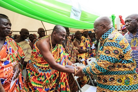 Nana Mprah Besemuna III, Paramount Chief of Krachie Traditional area and President Nana Akufo-Addo