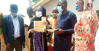 Regional Chairman of the party, Mohammed Baantima Samba received the donation