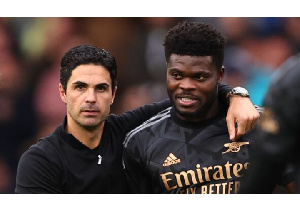 Mikel Arteta and Thomas Partey