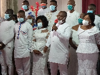 The Member of Parliament for Oforikrom, Dr. Emmanuel Kwabena Marfo (with the mic in hand)