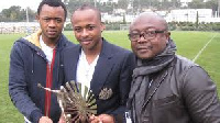 Ghana legend Abedi Ayew with Andre and Jordan