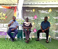 Joseph Amo-Adjei (left) with co-panelists at the 2023 Ghana Garden and Flower Show