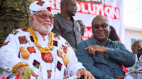 Rawlings and Mahama all smiles