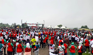 NDC supporters at the the 'Get Ready and Fit Mahama Walk'