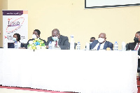 Panelists at the ISSER dialogue