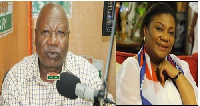 Allotey Jacobs, NDC Chairman,  Central region and the First Lady, Rebecca Akufo-Addo,