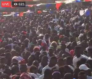 Scores of party sympathisers at an NPP rally in Kwesimintsim