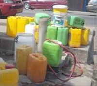 A number of packed gallons packed for water