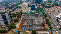 Aerial shot of the new BoG head office building at Ridge in Accra