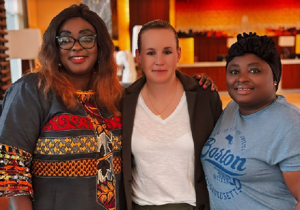 Nora Häuptle (middle), attended the special reception at the Jubilee House