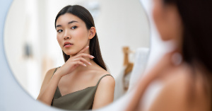 Reflection Of A Women In The Mirror