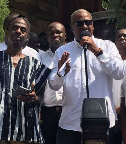 NDC General Secretary Johnson Asiedu Nketiah and former President Mahama