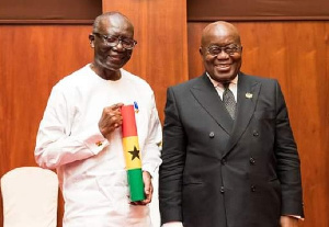 Finance Minister, Ken Ofori Atta (left) and President Akufo-Addo