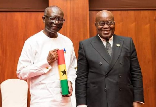 Ken Ofori-Atta, Finance Minister and President Akufo-Addo (right)