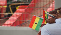 Ghana flags at display