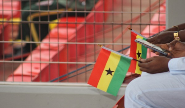 Ghana flags at display