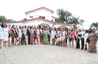 Mrs Akufo-Addo in a group picture with the contestants.