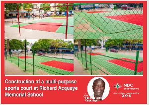 The multi-purpose sports court is aimed at nurturing talents from the constituency