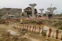 On-going worka on the Nungua-barrier interchange