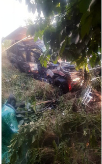 The accident occured on the Somanya-Accra Highway